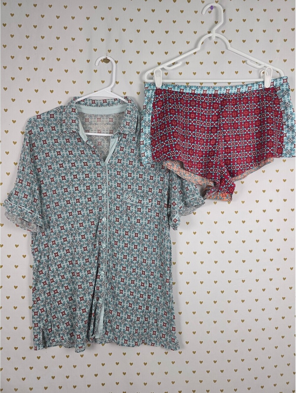 Victorias Secret Super Soft Sleep Set 2pc Shirt Shorts Large